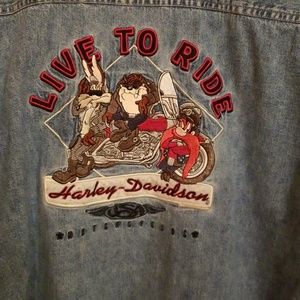 Harley-Davidson, Looney tunes, Jean, long-sleeve b
